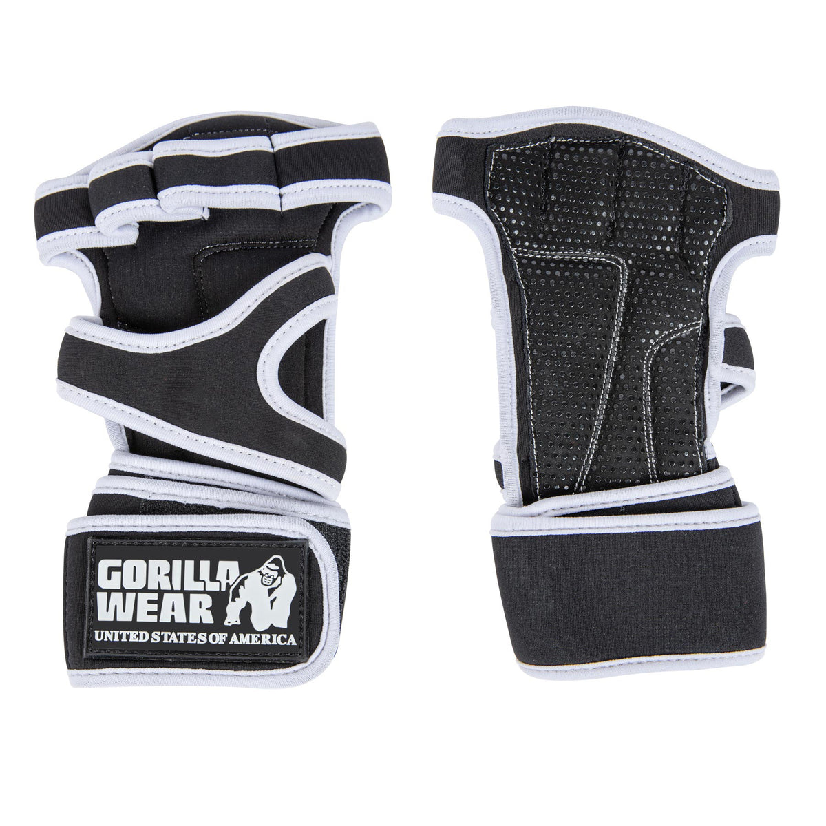 Gorilla Wear Yuma Weightlifting Workout Gloves - Svart/Vit