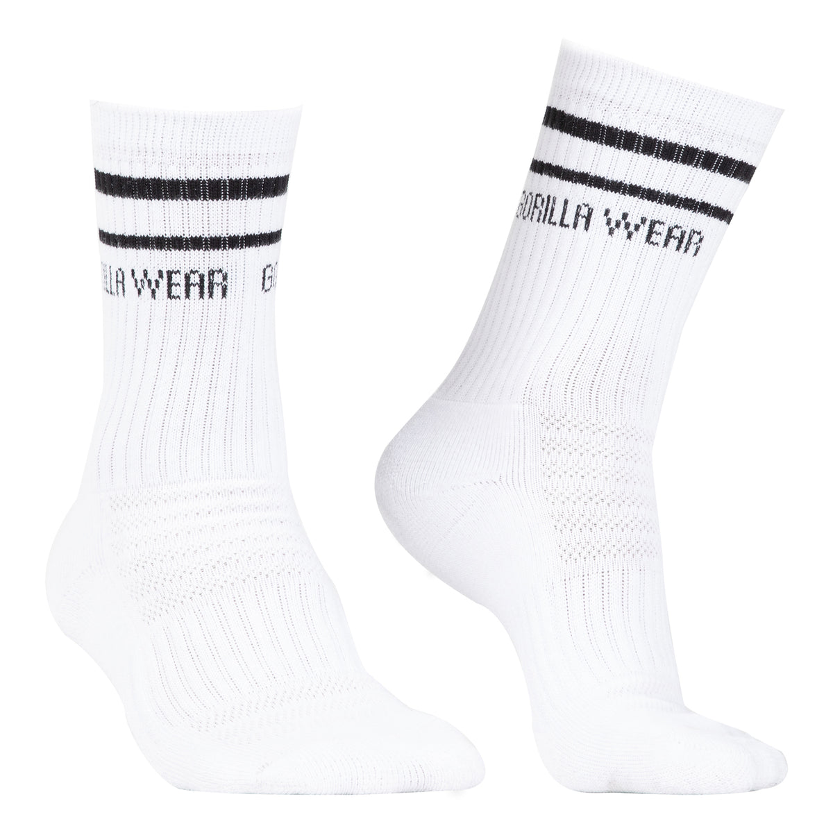 Gorilla Wear Crew Socks - Vit - Gorilla Wear | Kraft & Kontroll