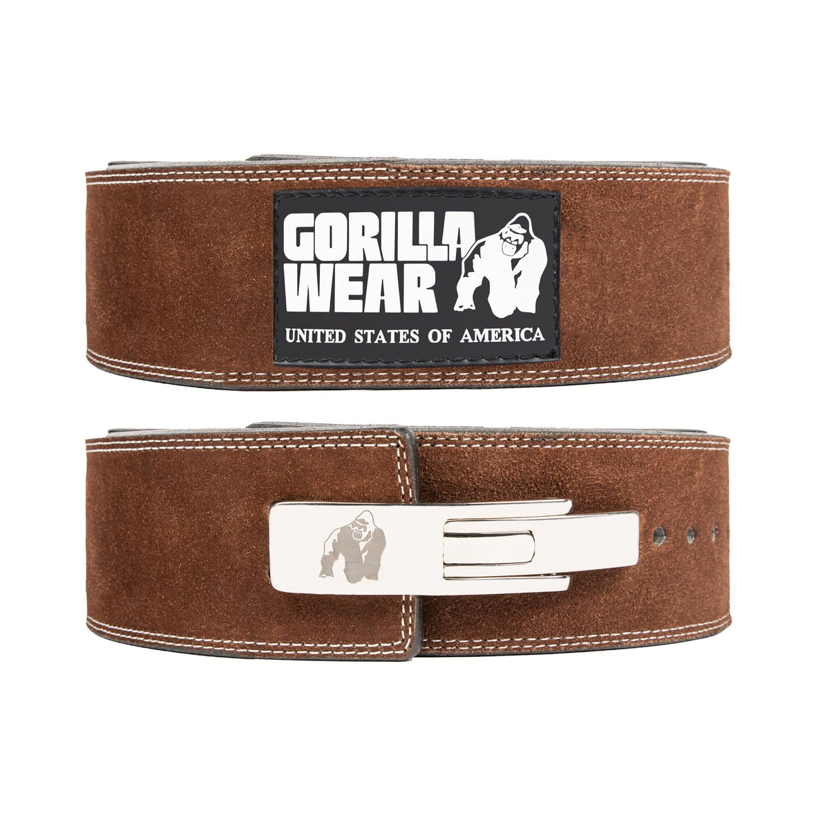 Gorilla Wear 4 Inch Powerlifting Lever Belt - Brun
