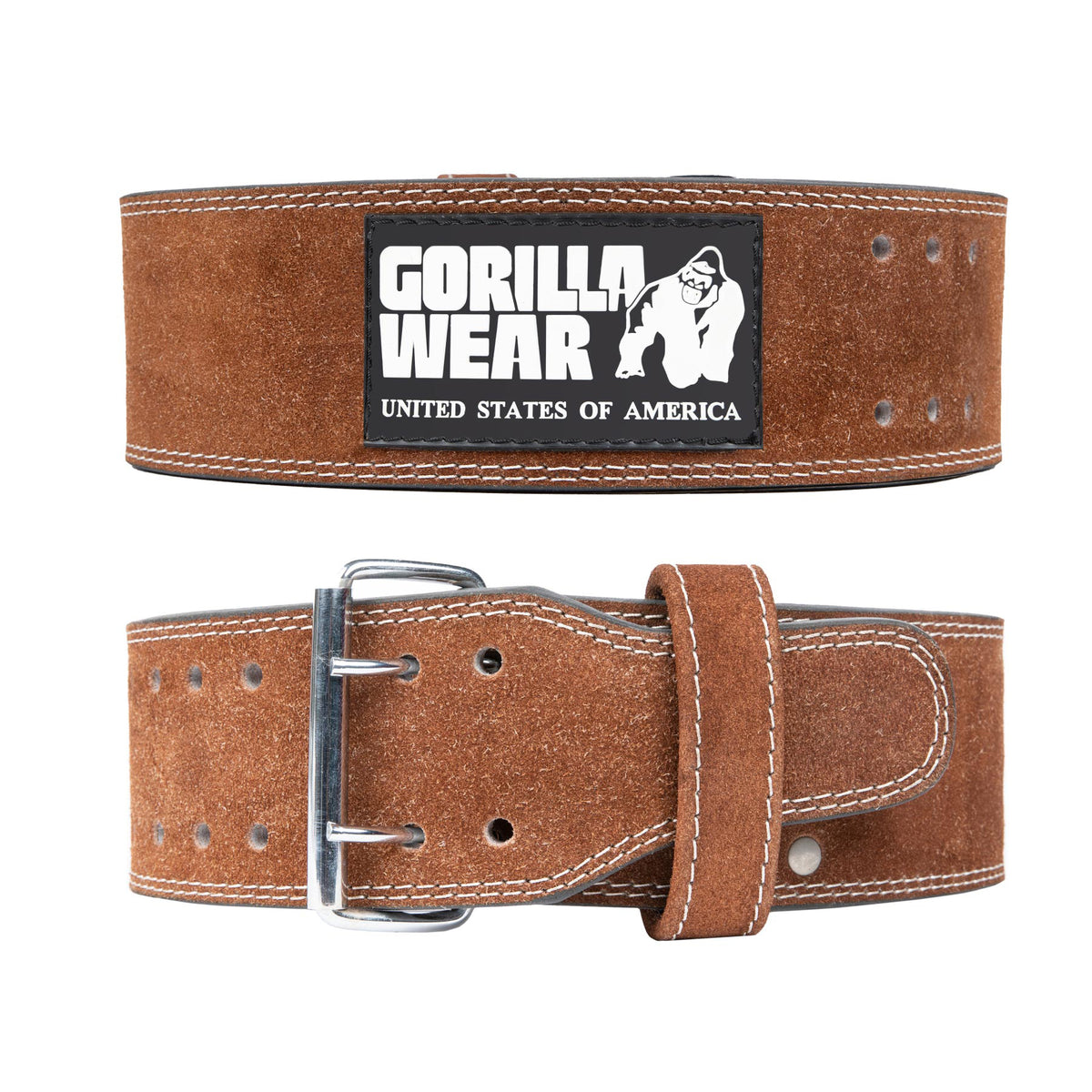 Gorilla Wear 4 Inch Powerlifting Belt - Brun
