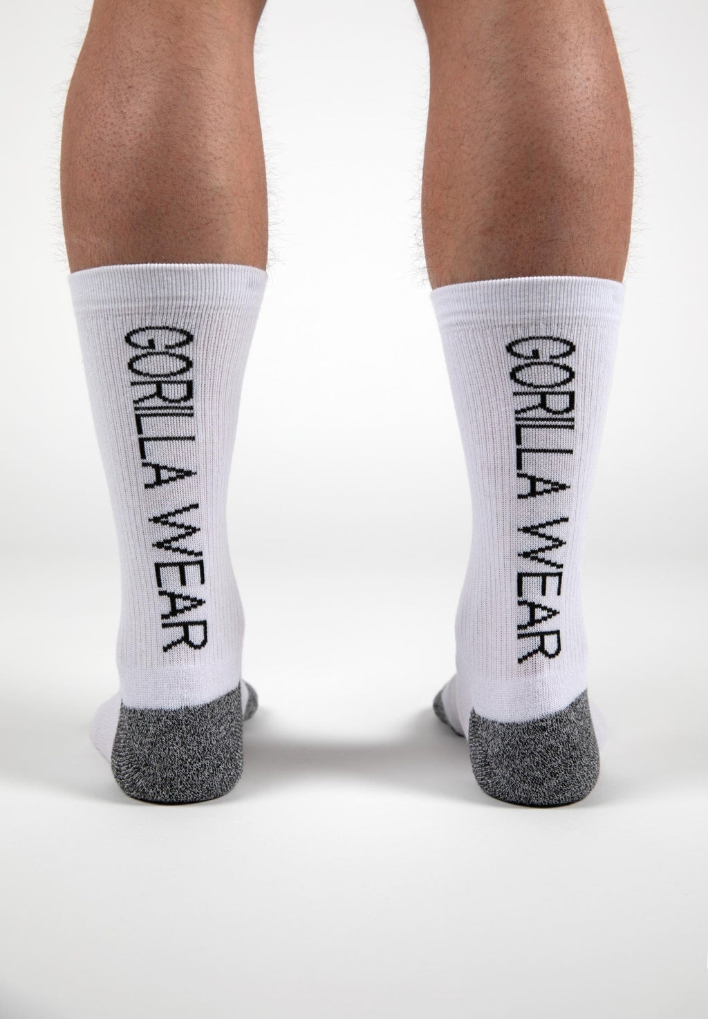 Gorilla Wear Performance Crew Socks - Vit - Gorilla Wear | Kraft & Kontroll