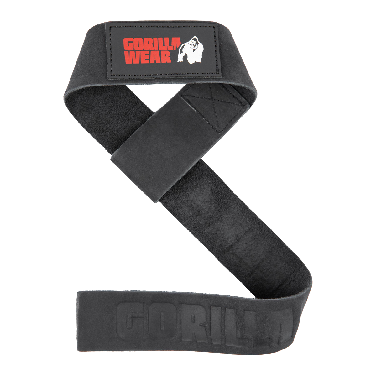 Gorilla Wear Leather Lifting Straps - Svart