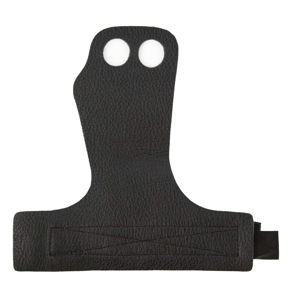 Gorilla Wear 2-Hole Leather Lifting Grips - Svart