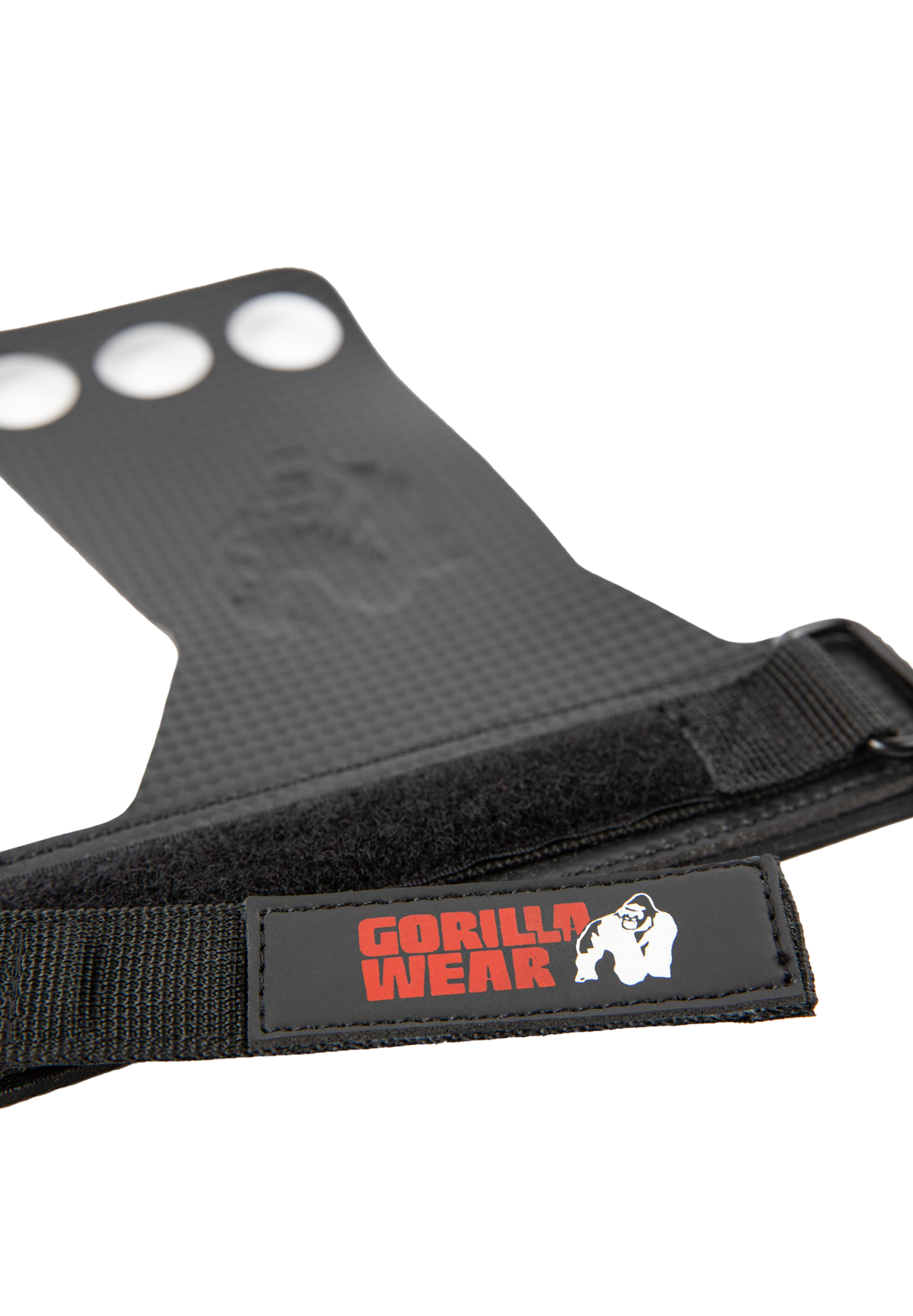 Gorilla Wear 3-Hole Carbon Lifting Grips - Svart
