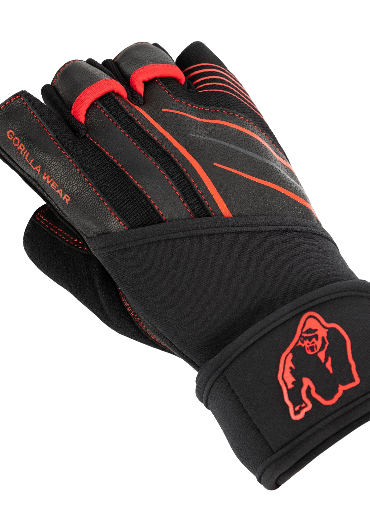 Gorilla Wear Dallas Wrist Wraps Gloves 2.0 - Svart/Röd
