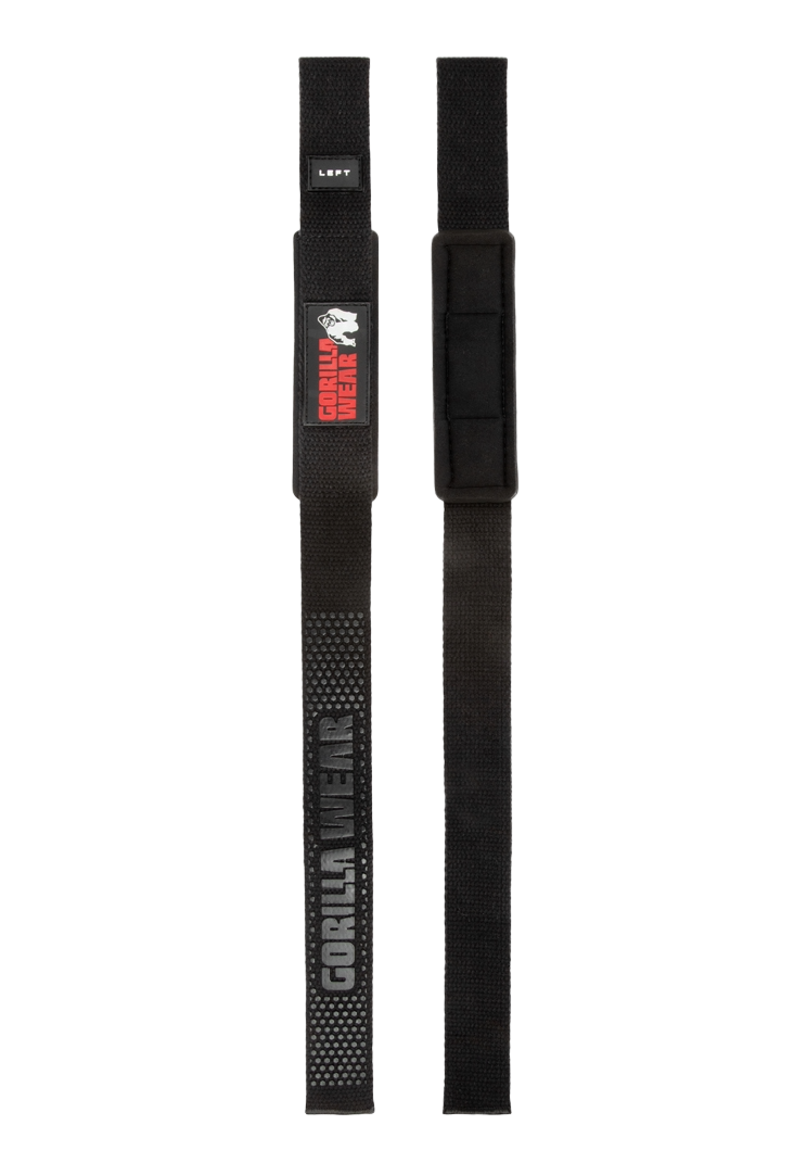 Gorilla Wear Padded Silicone Lifting Straps - Svart