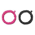 Hair Scrunchies (Thin) - Black/Lucid Pink