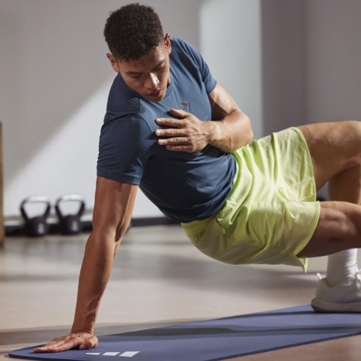 Adidas Fitnessmatta  7 mm - Blå