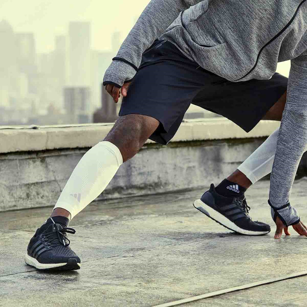 Adidas Compression Calf Sleeves - Vit