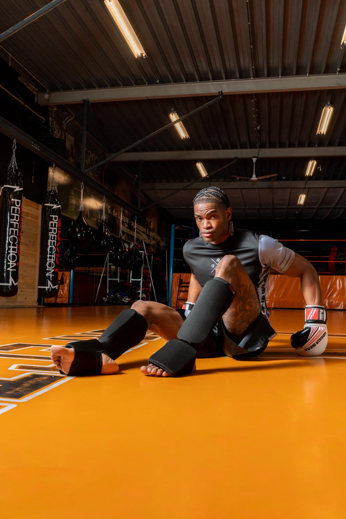 Gorilla Wear Jefferson Shin Guards - Svart
