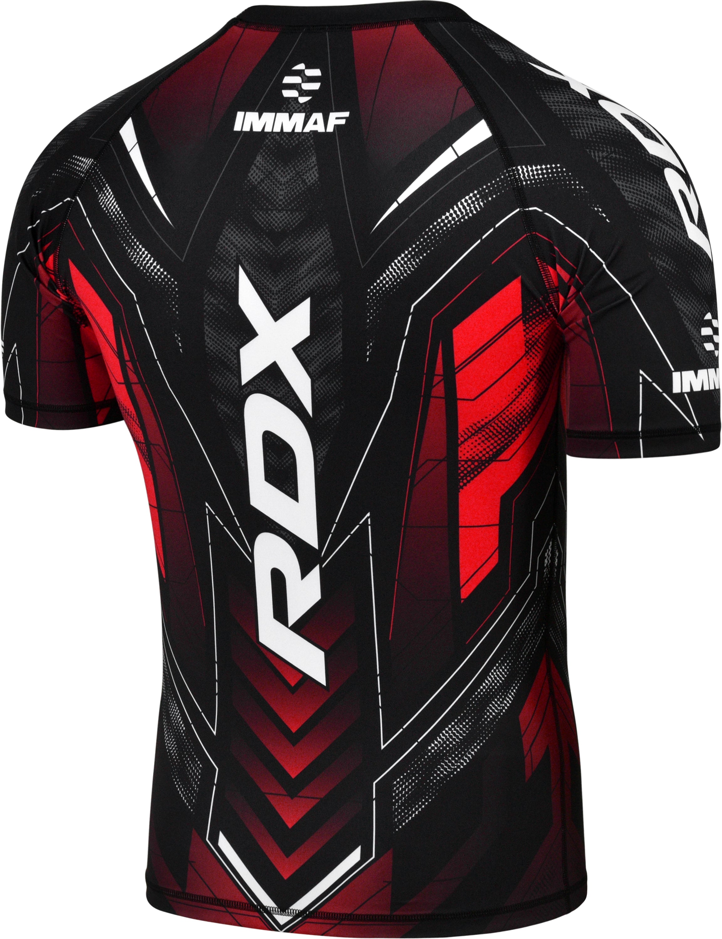 RDX IMMAF Approved Half Sleeves Compression Shirt Red