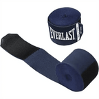 Marinblå Everlast Elite boxningslindor som ger anpassat stöd före slagträningen