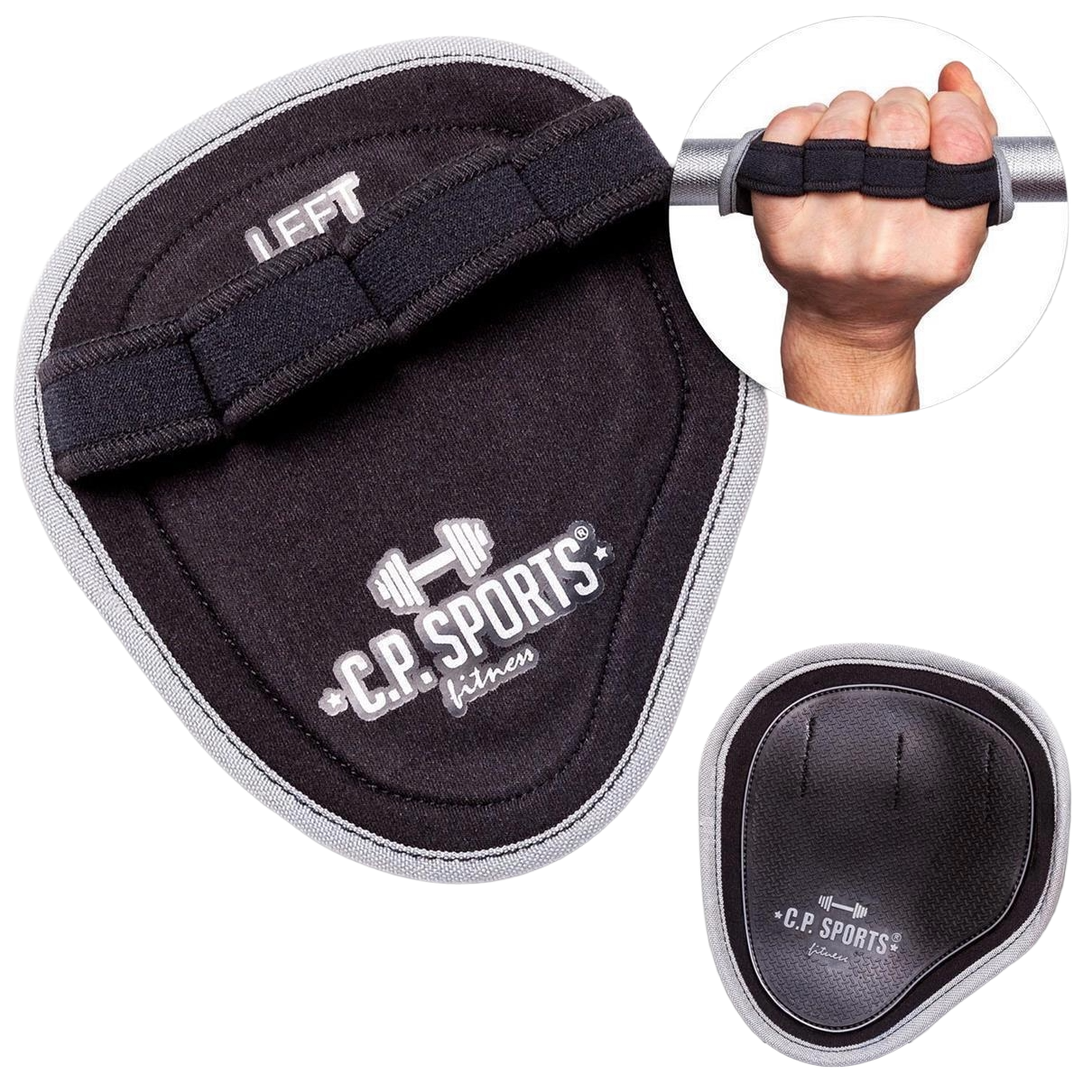 C.P. Sports Power Grips Pro - Svart/Grå