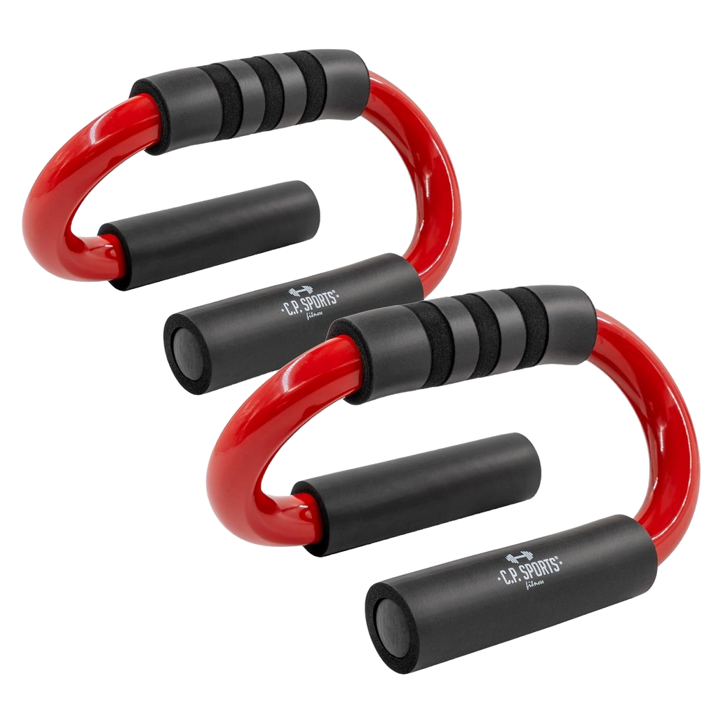 C.P. Sports Push Up Bars Premium (par) - Svart/Röd