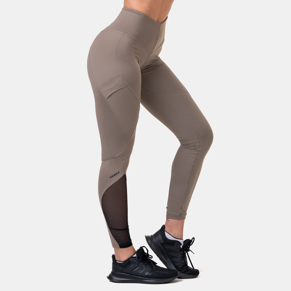 NEBBIA Fit & Smart High Waist Tights - Mocha - NEBBIA | Kraft & Kontroll
