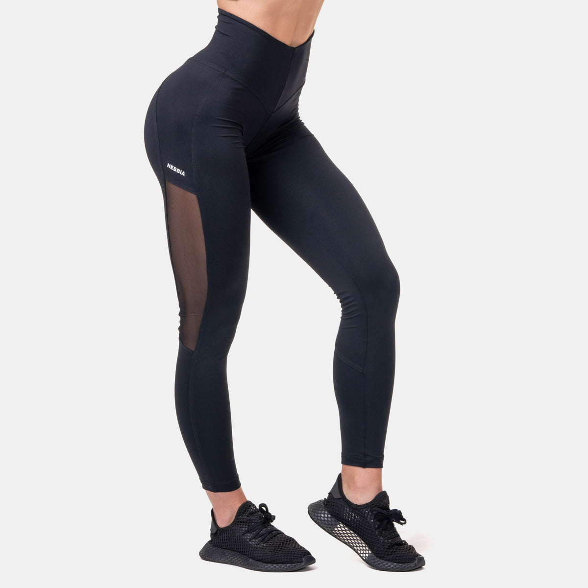 NEBBIA High Waist Mesh Tights - Svart - NEBBIA | Kraft & Kontroll