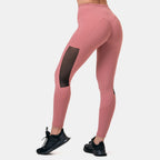 NEBBIA High Waist Mesh Tights - Old Rose - NEBBIA | Kraft & Kontroll