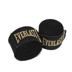 Svarta Everlast Elite boxningslindor för noggrann lindning av knogar och handleder