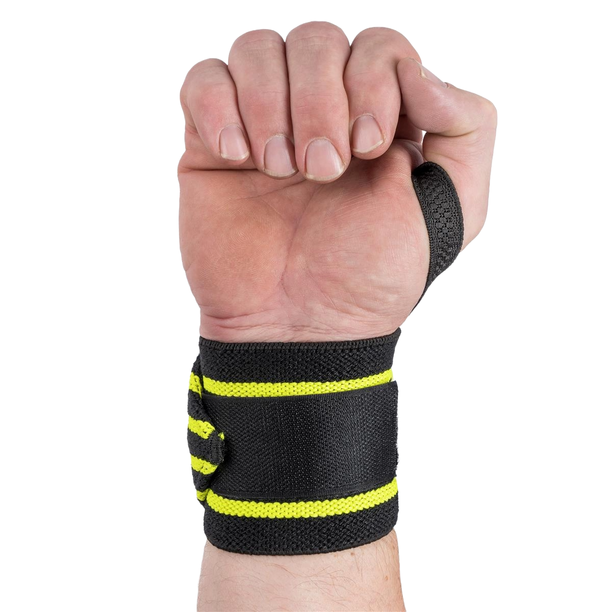 C.P. Sports Wrist Wraps 30 cm - Svart/Gul