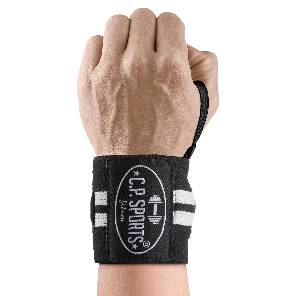 C.P. Sports Wrist Wraps 30 cm - Svart/Vit