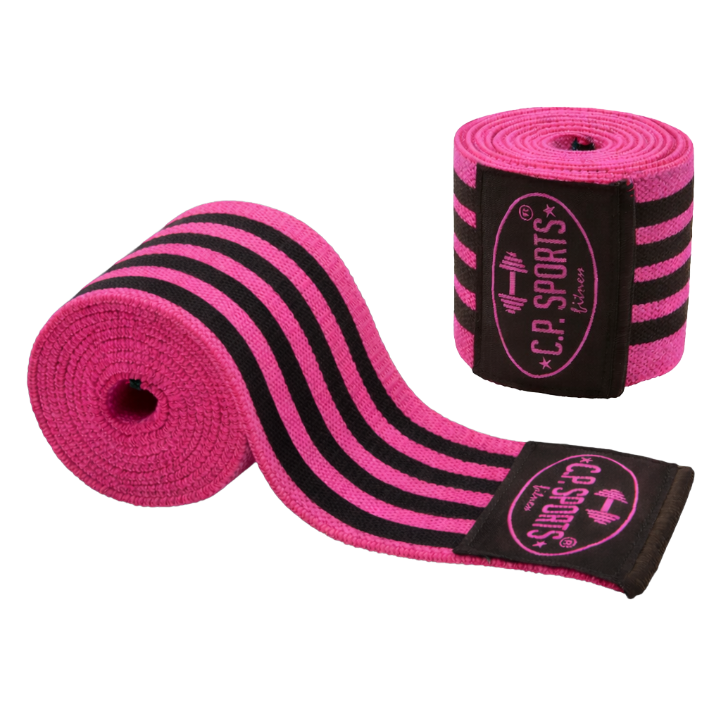 C.P. Sports Knee Wraps, pink/black - 2 M