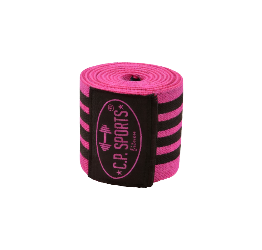 C.P. Sports Knee Wraps, pink/black - 2 M