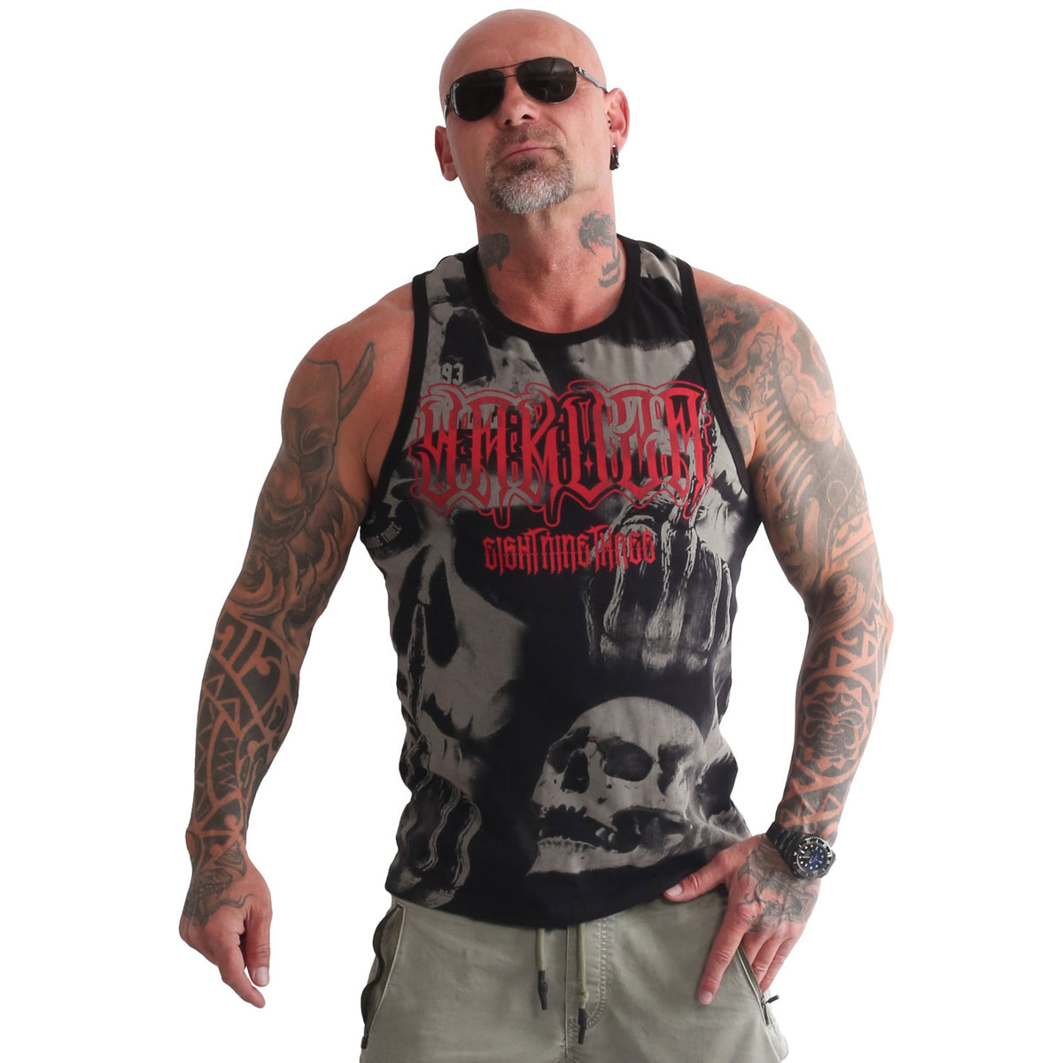 Yakuza Destroyer Allover Tanktop - Svart - Yakuza | Kraft & Kontroll