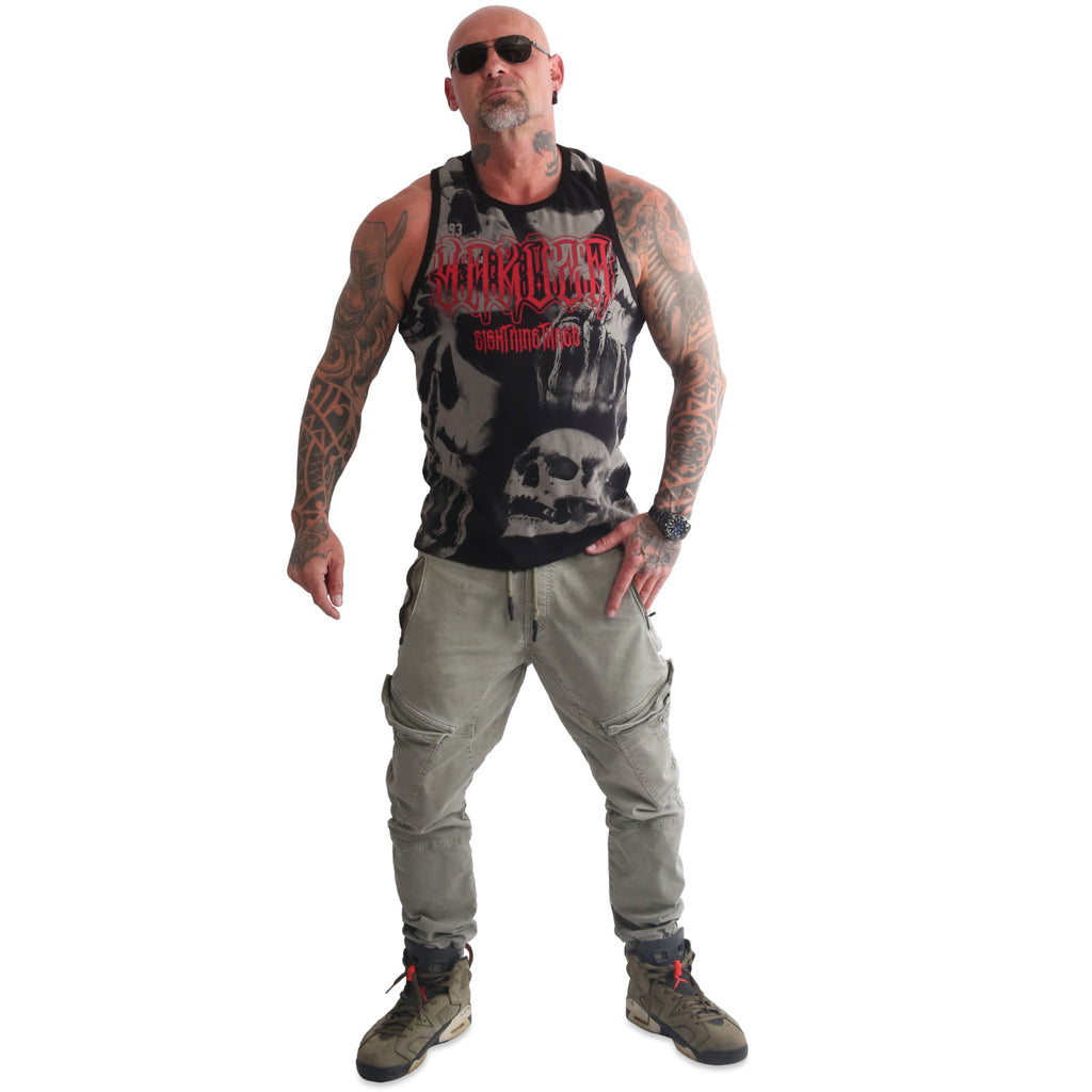 Yakuza Destroyer Allover Tanktop - Svart - Yakuza | Kraft & Kontroll