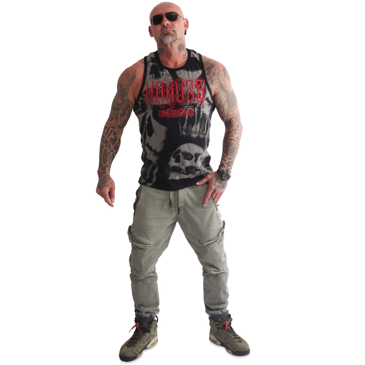 Yakuza Destroyer Allover Tanktop - Svart - Yakuza | Kraft & Kontroll