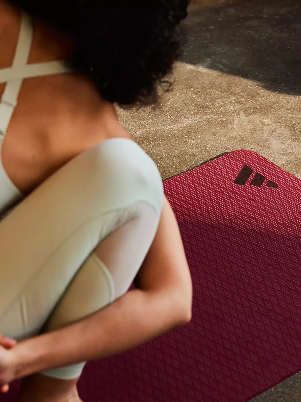 Adidas Yoga Matta 10 mm - Vinröd