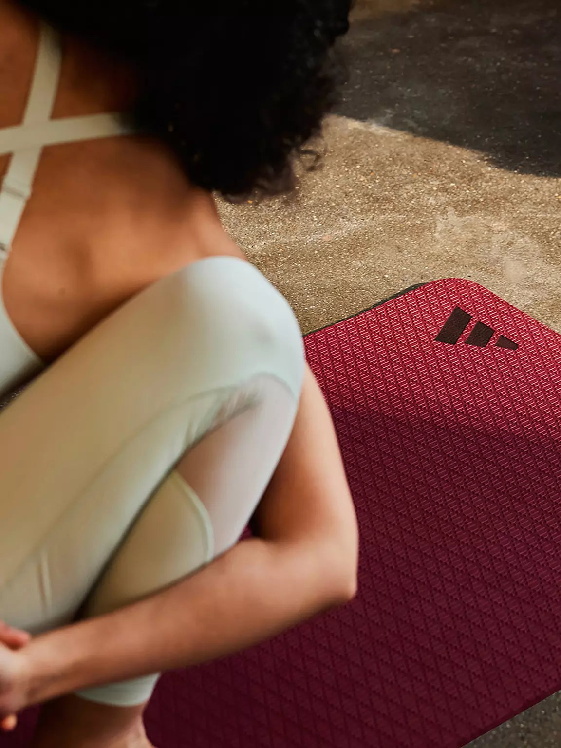 Adidas Yoga Matta 10 mm - Vinröd