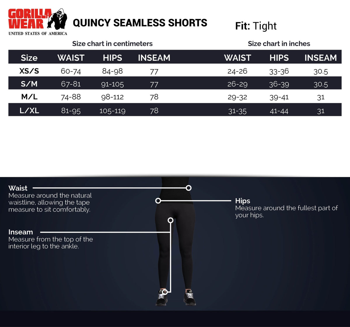 Gorilla Wear Quincy Seamless Shorts - Svart - Gorilla Wear | Kraft & Kontroll
