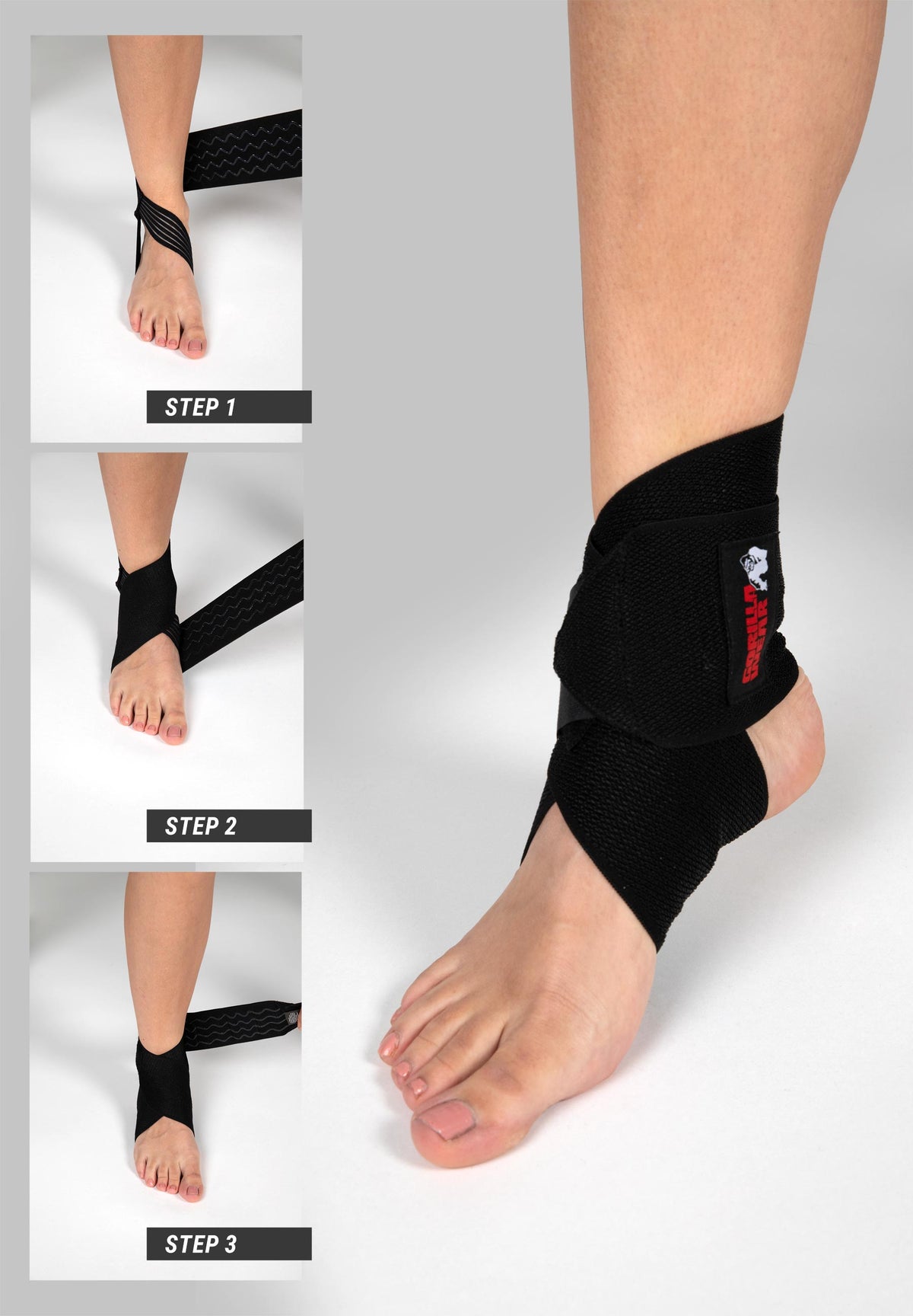 Gorilla Wear Ankle Wraps - Svart