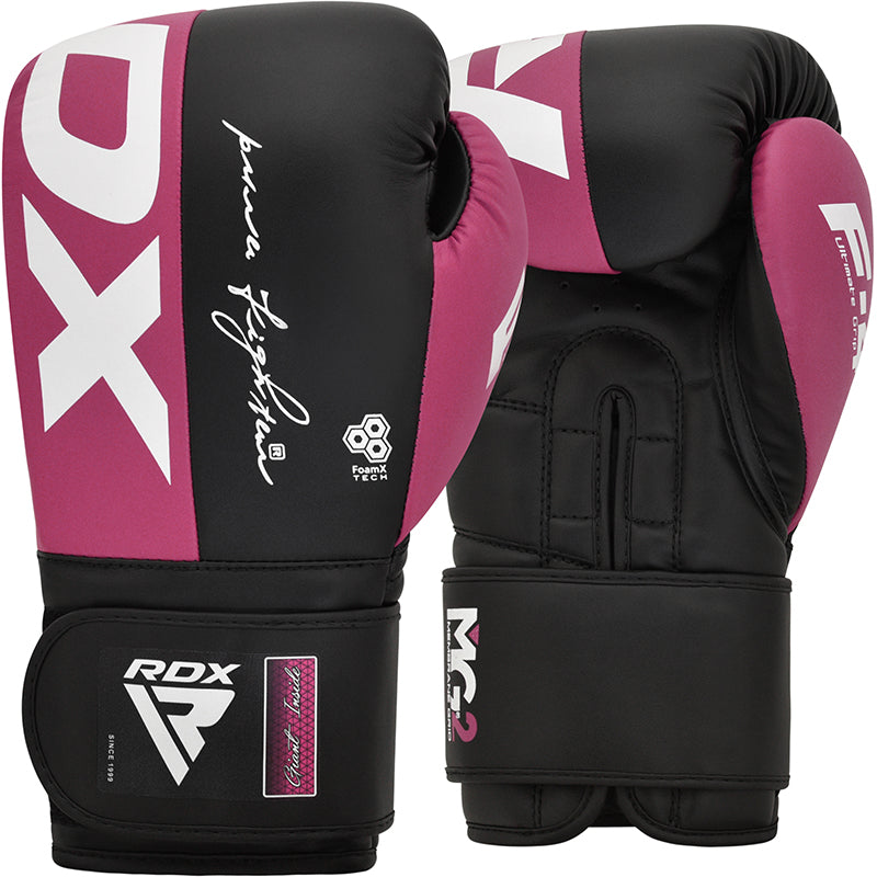 RDX F4 Boxing Sparring Gloves Hook & Loop PINK/BLACK