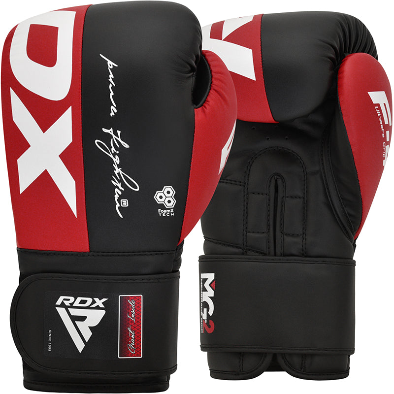 RDX F4 Boxing Sparring Gloves Hook & Loop RED/BLACK