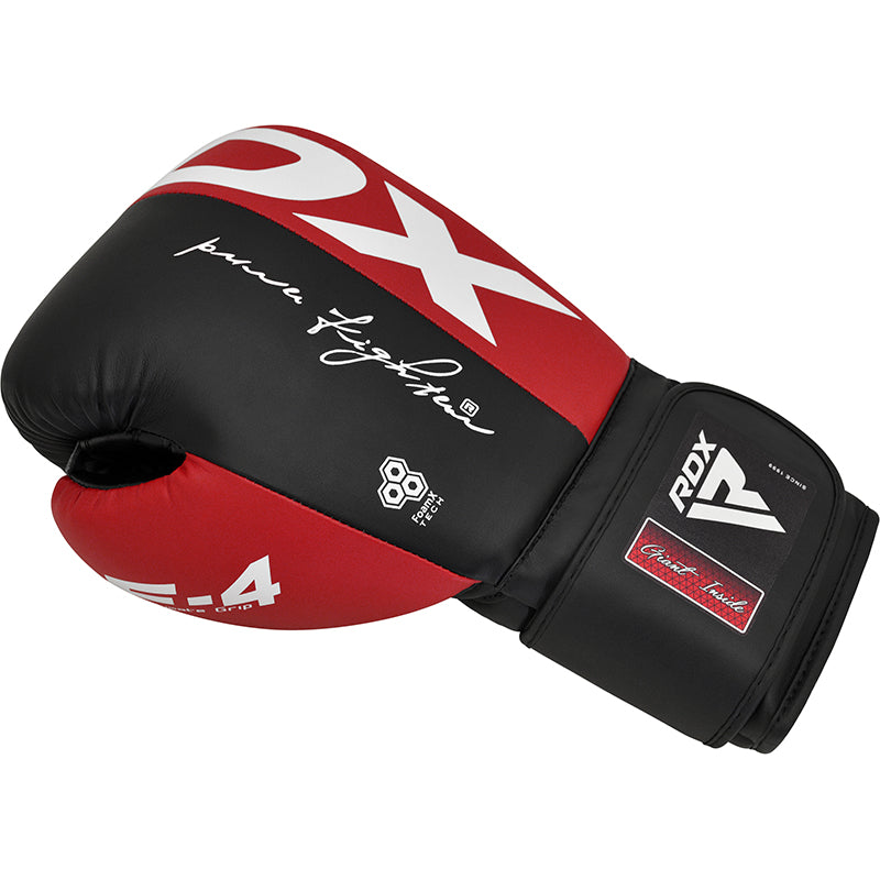 RDX F4 Boxing Sparring Gloves Hook & Loop RED/BLACK