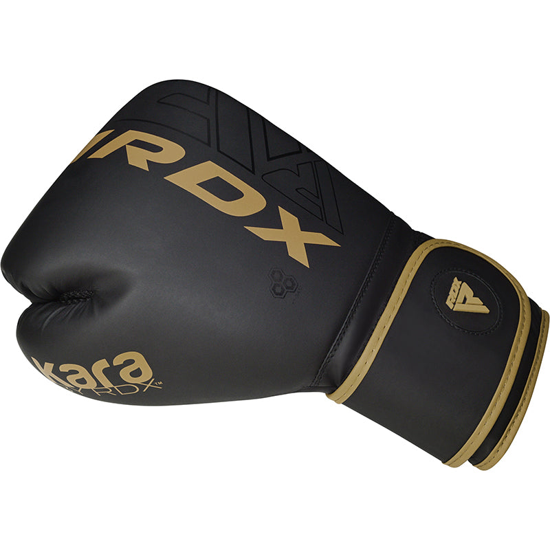 RDX F6 Kara Boxing Training Gloves Black GOLDEN