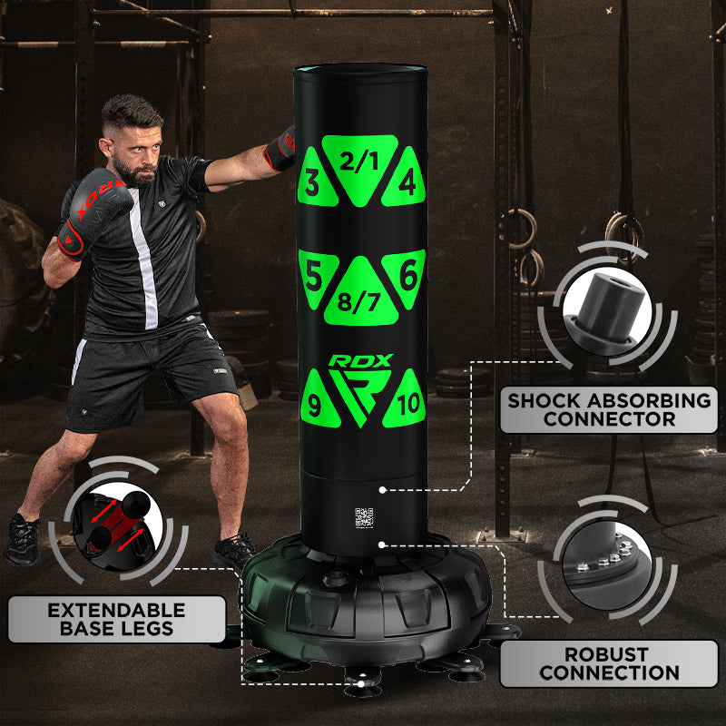 RDX KT Ronin 6ft 2-in-1 Free Standing Target Punch Bags With Mitts Set