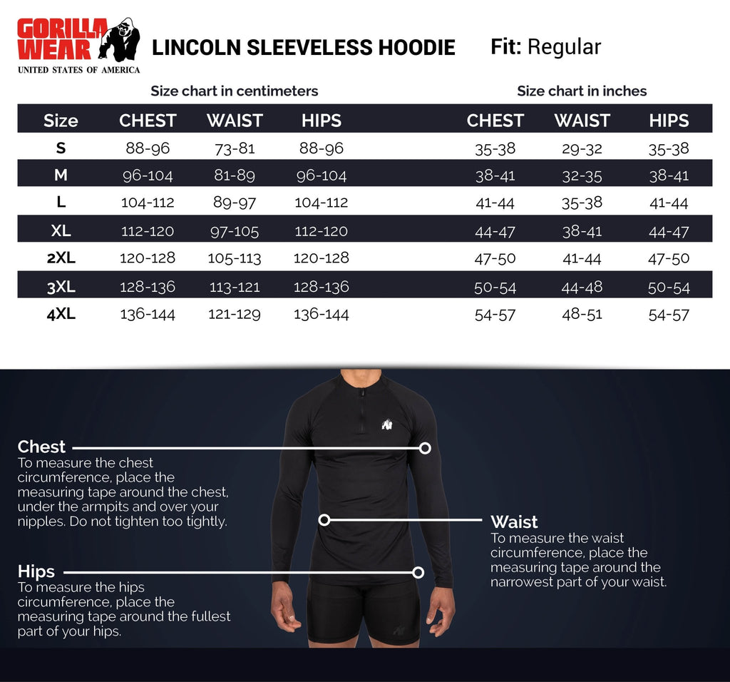 Gorilla Wear Lincoln Sleeveless Hoodie - Grå - Gorilla Wear | Kraft & Kontroll