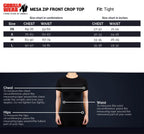 Gorilla Wear Mesa Zip Front Crop Top - Svart - Gorilla Wear | Kraft & Kontroll