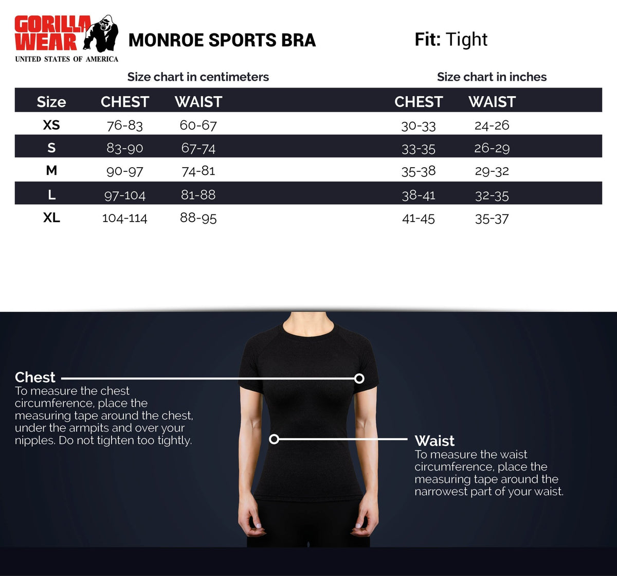 Gorilla Wear Monroe Sports Bra - Svart - Gorilla Wear | Kraft & Kontroll