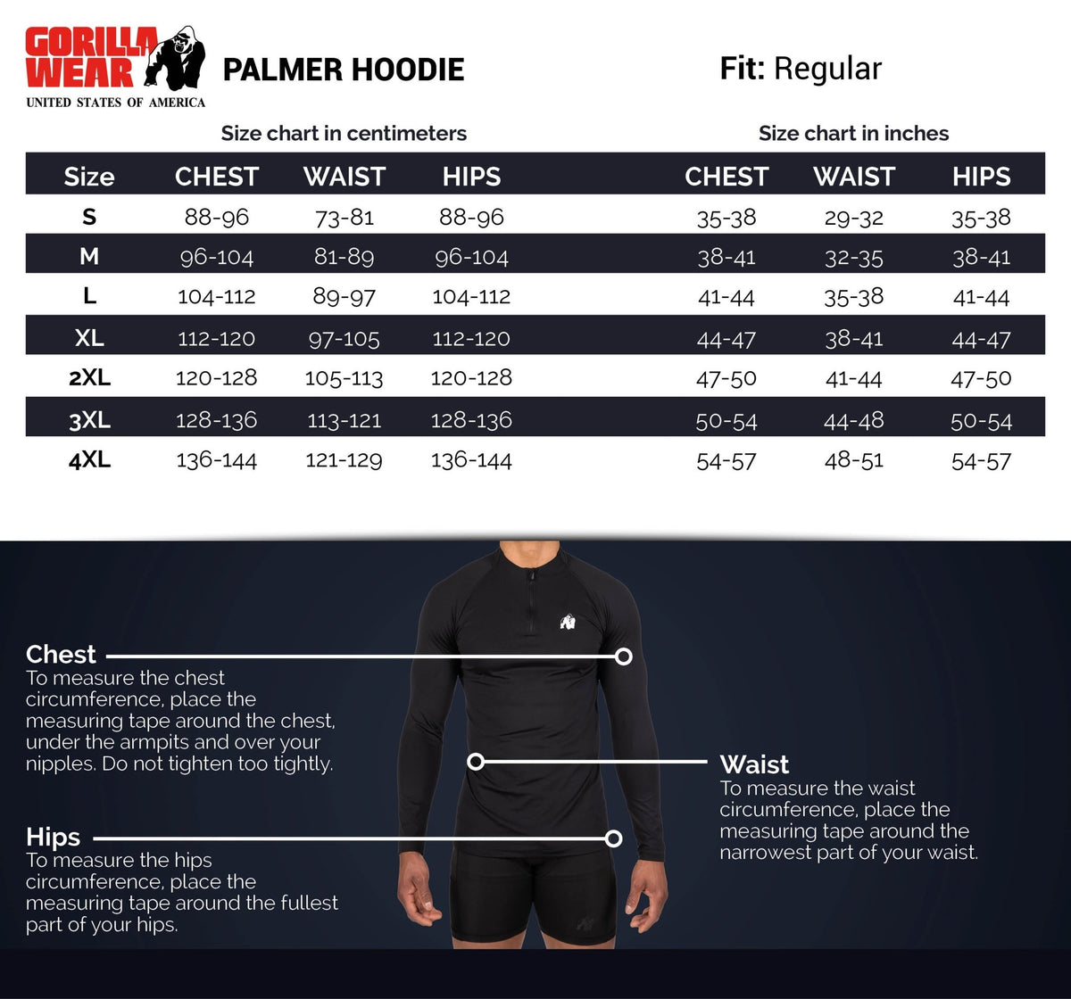 Gorilla Wear Palmer Hoodie - Grå - Gorilla Wear | Kraft & Kontroll
