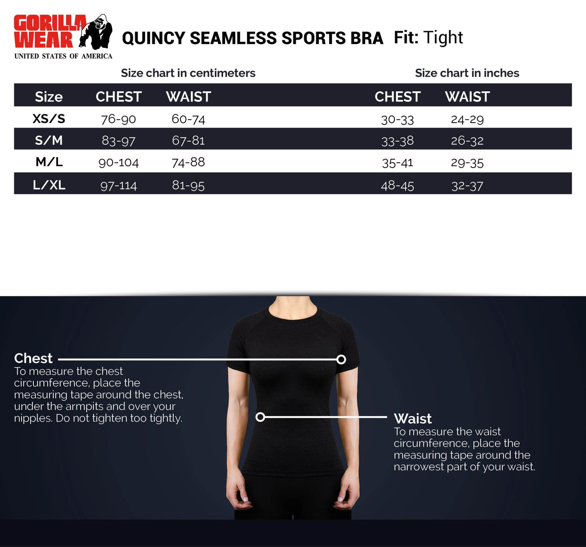 Gorilla Wear Quincy Seamless Sports Bra - Svart - Gorilla Wear | Kraft & Kontroll
