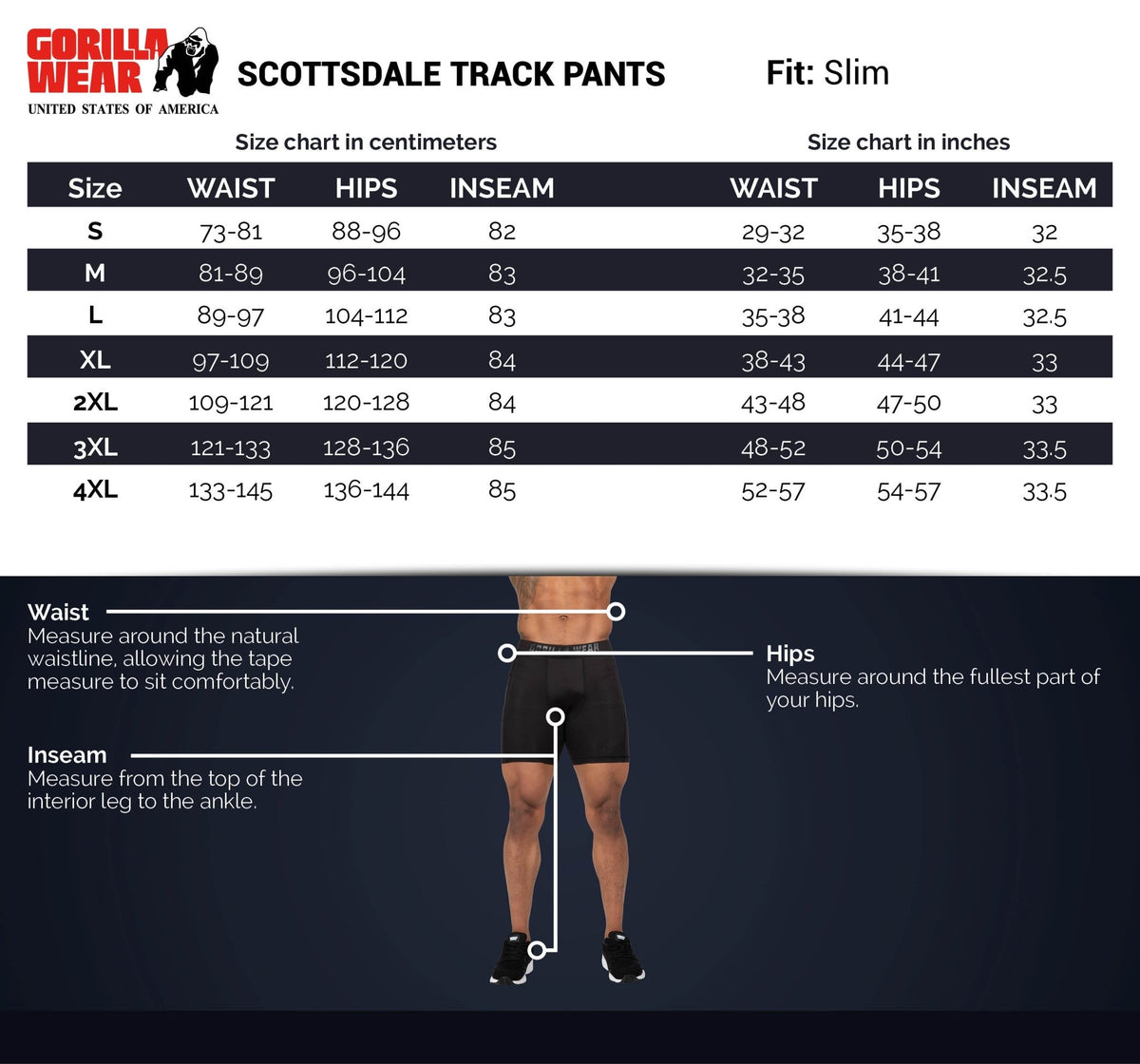 Gorilla Wear Scottsdale Track Pants - Grå - Gorilla Wear | Kraft & Kontroll