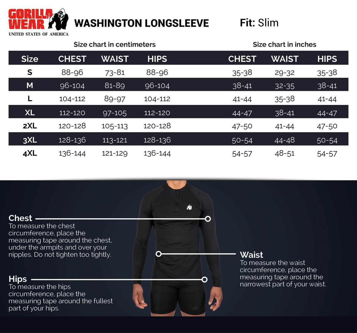 Gorilla Wear Washington Long Sleeve - Grå - Gorilla Wear | Kraft & Kontroll