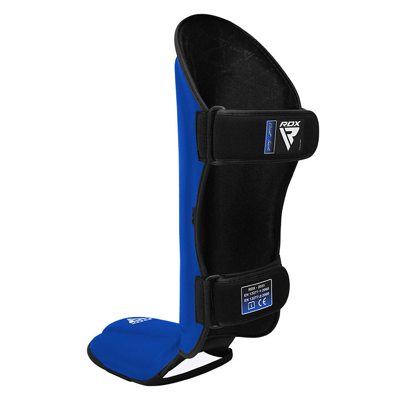 RDX T1 Black Shin Instep Guards BLUE/WHITE
