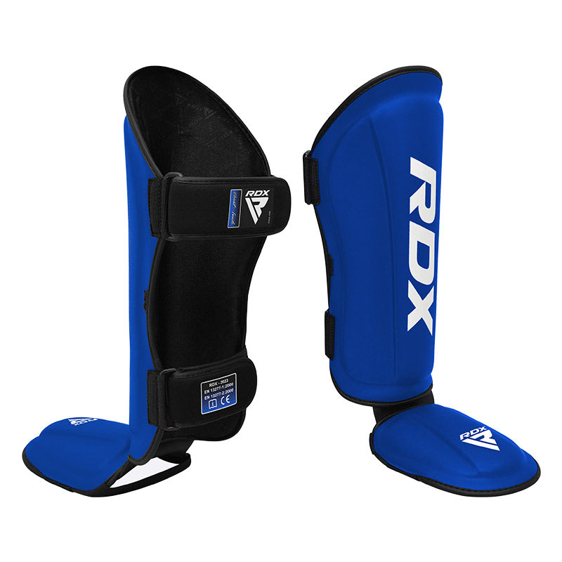 RDX T1 Black Shin Instep Guards BLUE/WHITE