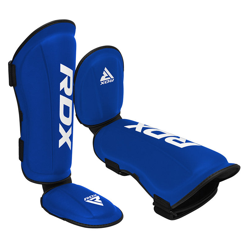 RDX T1 Black Shin Instep Guards BLUE/WHITE