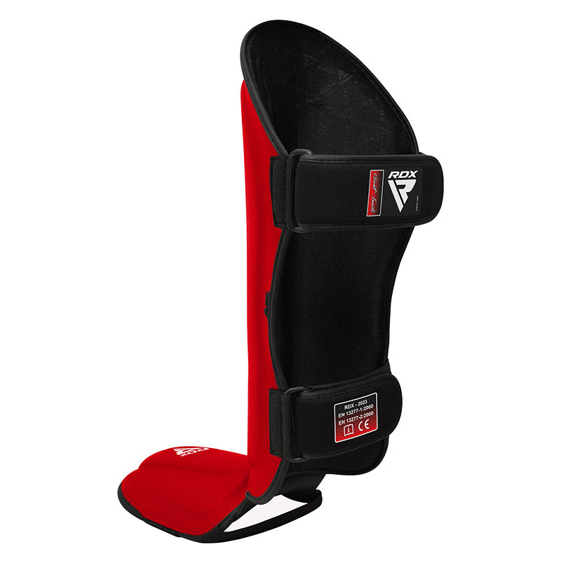 RDX T1 Black Shin Instep Guards RED/WHITE