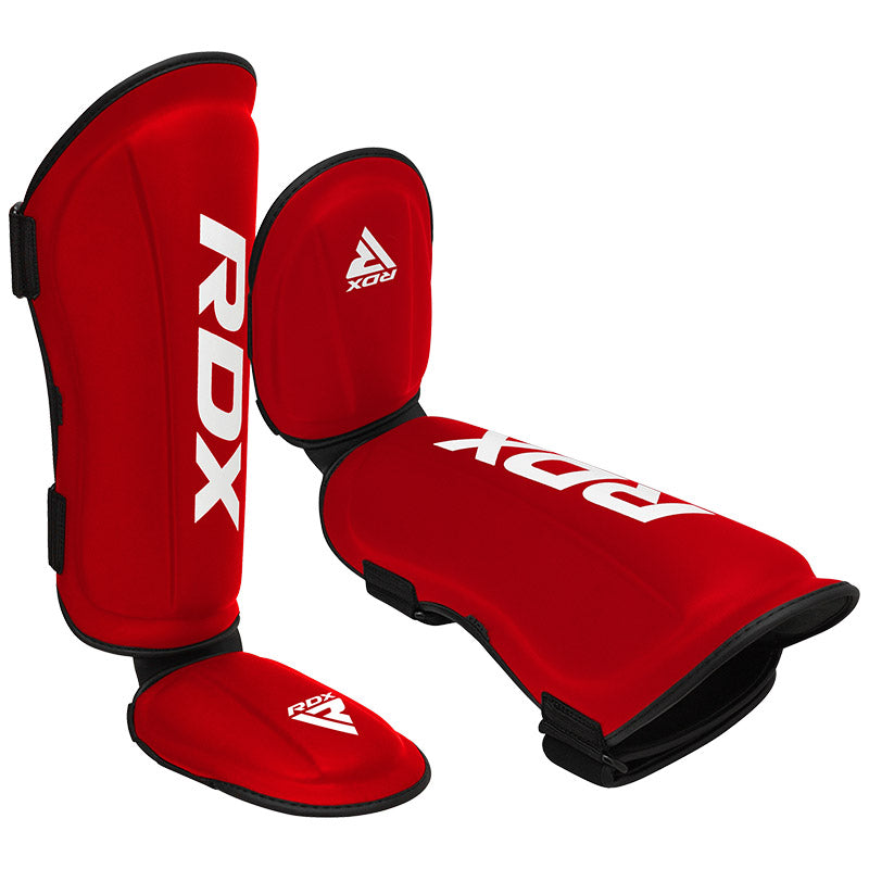 RDX T1 Black Shin Instep Guards RED/WHITE